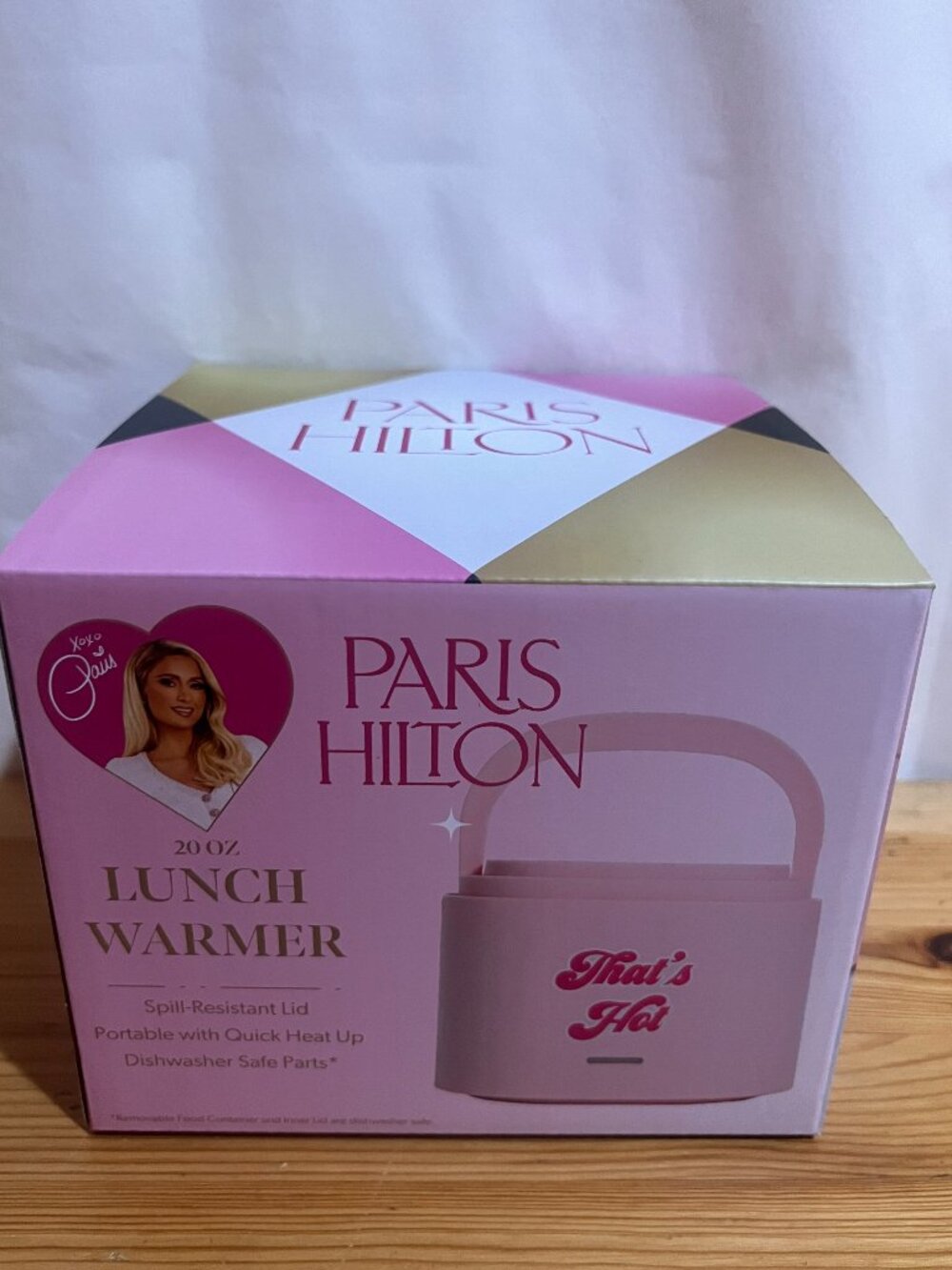 Paris Hilton Electric Lunch Warmer, 20-Ounce Stainless Steel Portable Food Conta